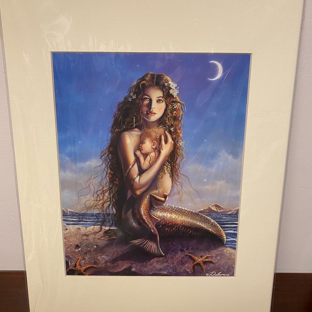New 11 x 14” Mermaid Print with Mat
